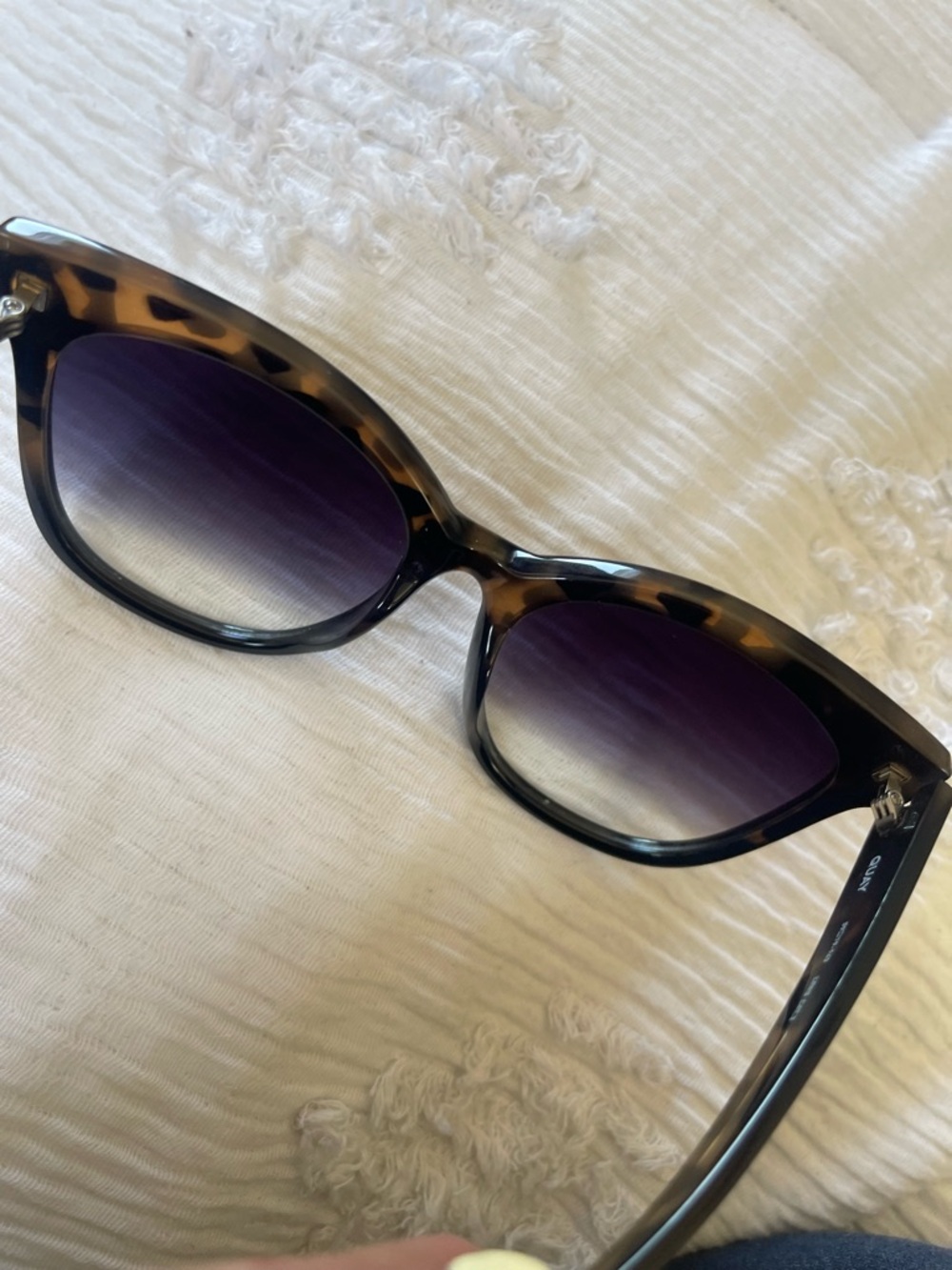 Quay Australia Tortoiseshell Cat-Eye Sunglasses with Brown Gradient Lenses - Picture 6 of 9